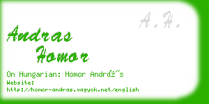 andras homor business card